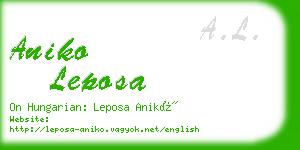 aniko leposa business card